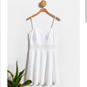 Alba Crochet Band White Mini Dress - NWT